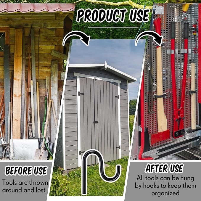 Blulu 10 Pcs 2'' Long Shed Hooks Shed Accessories - Image 6
