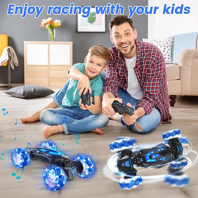Gesture Sensing RC Stunt Car, 4WD Drift Hand Controlled 360° Flips Trick Car - Image 7
