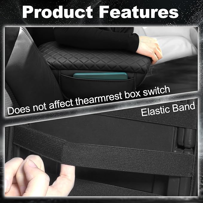Center Console Cover for Hyundai Sonata 2015 2016 2017 2018 2019 Armrest - Image 2