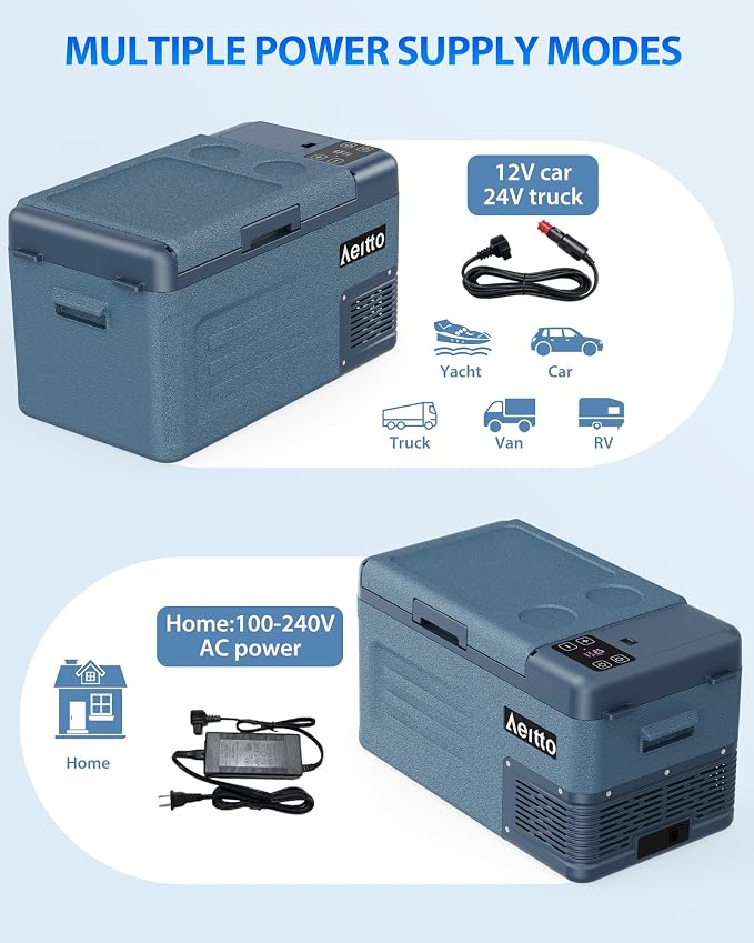 Aeitto 12 Volt Car Refrigerator 25Quart Car Fridge Freezer Electric Cooler - Image 9