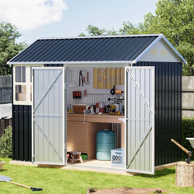 Breezz 6X8FT Outdoor Steel Storage Shed by BreezZ