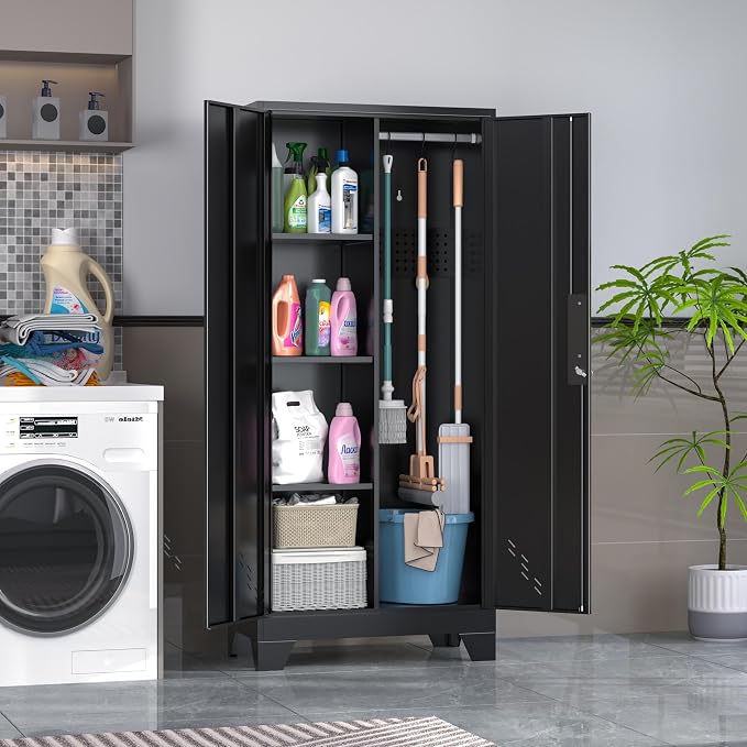 61" H Metal Storage Cabinet, Utility Cabinets - Image 7
