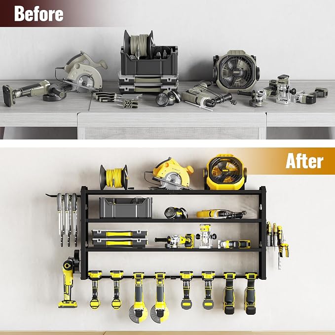 Tomorotec Wall-Mounted Power Tool Storage Rack - Image 6