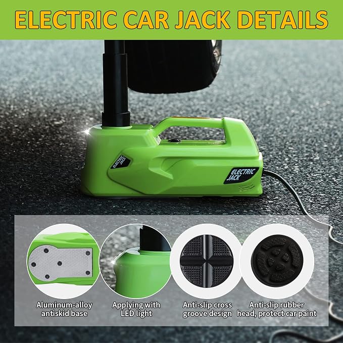 Electric Car Jack 5Ton 12V Hydraulic Car Jack Lift Built-in Safety Hammer - Image 5
