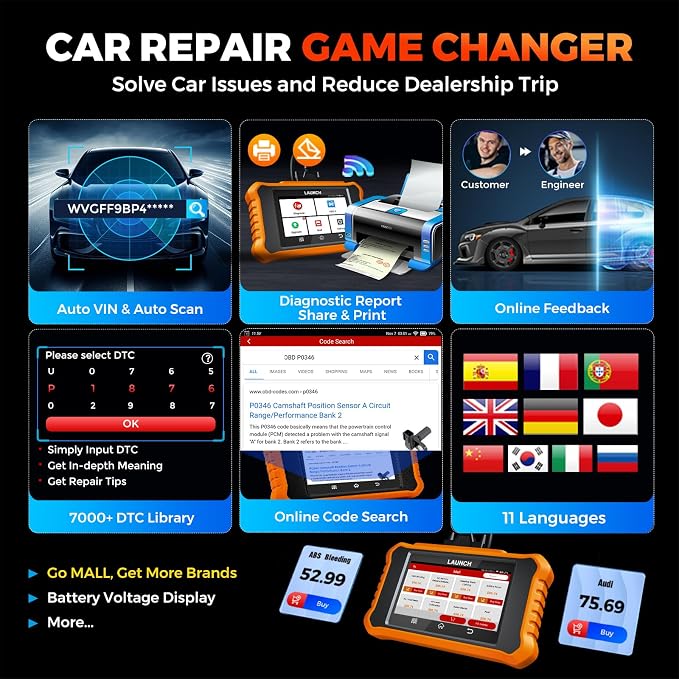 LAUNCH Creader Elite V2.0 for Land Rover Jaguar OBD2 Scanner, Bi-Directional - Image 6