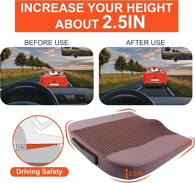 Car Seat Cushion, Comfort Memory Foam Car Cushions - Image 3
