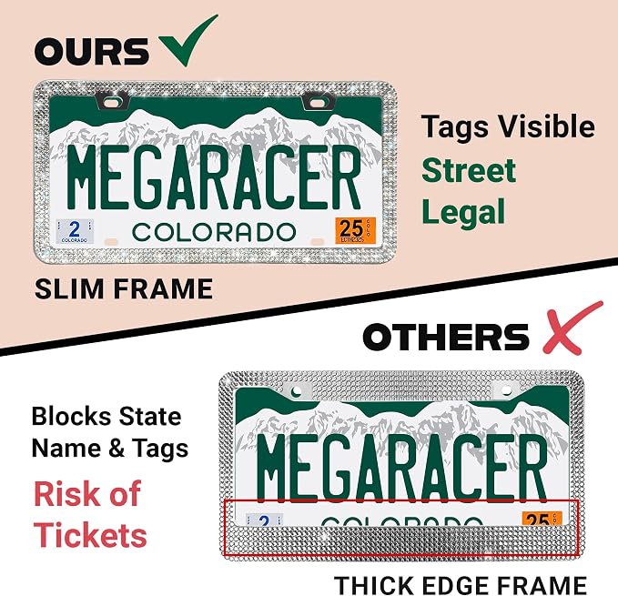 Sparkly Bling License Plate Frame - Image 6