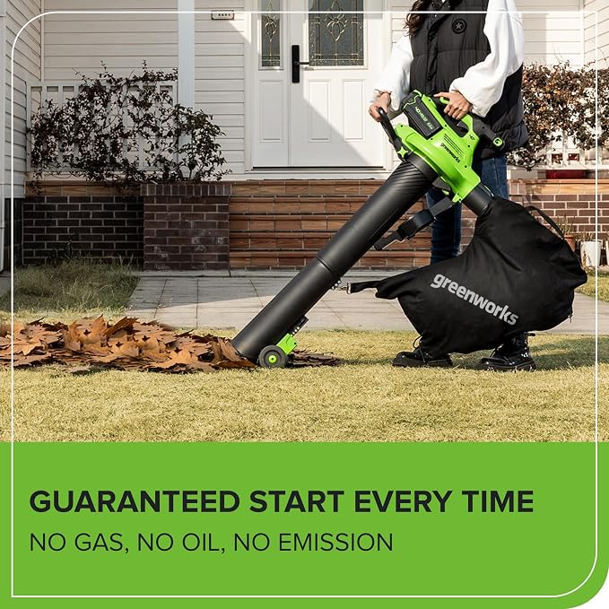 Greenworks 40V Cordless Brushless Leaf Blower/Vacuum - Image 5