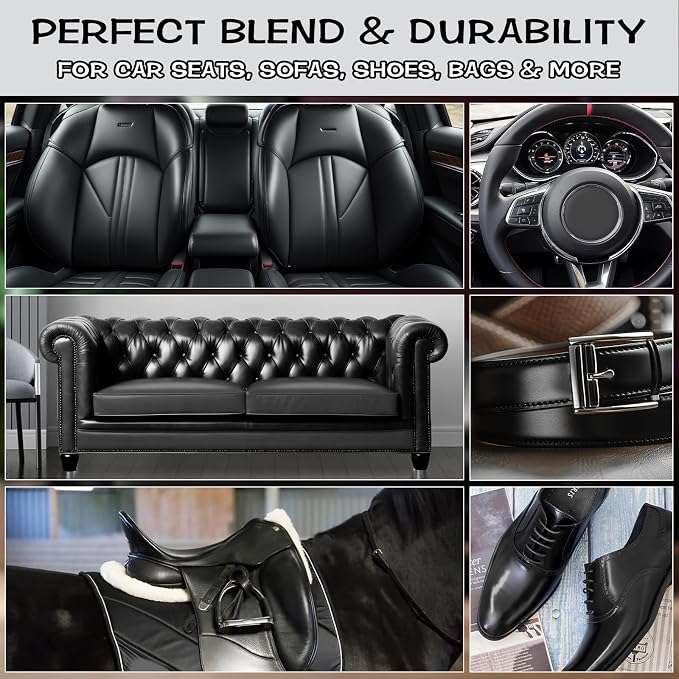 Black Leather & Vinyl Repair Kit, Fix Fading, and Peeling on Leather and Vinyl - Image 8