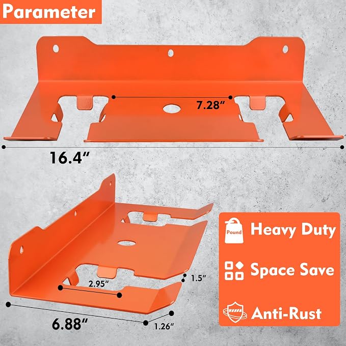 MUTUACTOR Weed Eater Hanger Heavy Duty, 2 Slots Large Opening Garage Organizer - Image 2