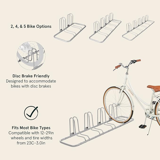 Retrospec Stash Rack 2, 4 & 5 Bike Floor Stand Bicycle Storage Organizer - Image 2