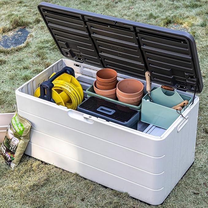 Premium Pro Edition 100 Gallon Lockable Resin Deck Box, Waterproof & - Image 7