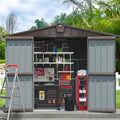 Domi Outdoor Storage Shed 8.2' x 6.2', Metal Steel Utility Tool Shed Storage by domioutdoorliving
