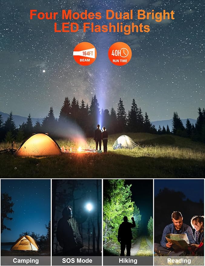 Solar Charger Power Bank, 40000mAh Portable Phone Charger Built in 4 Cables - Image 6