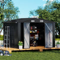 COMHOMA Shed Outdoor Storage Shed Metal, Lockable Doors Tool Sheds by ComHoma