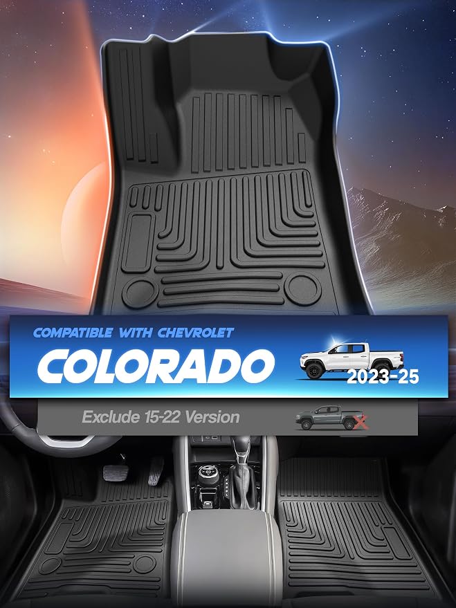 Car Floor Mats for Chevrolet Chevy Colorado/GMC Canyon Crew Cab 2023 2024 2025 - Image 2