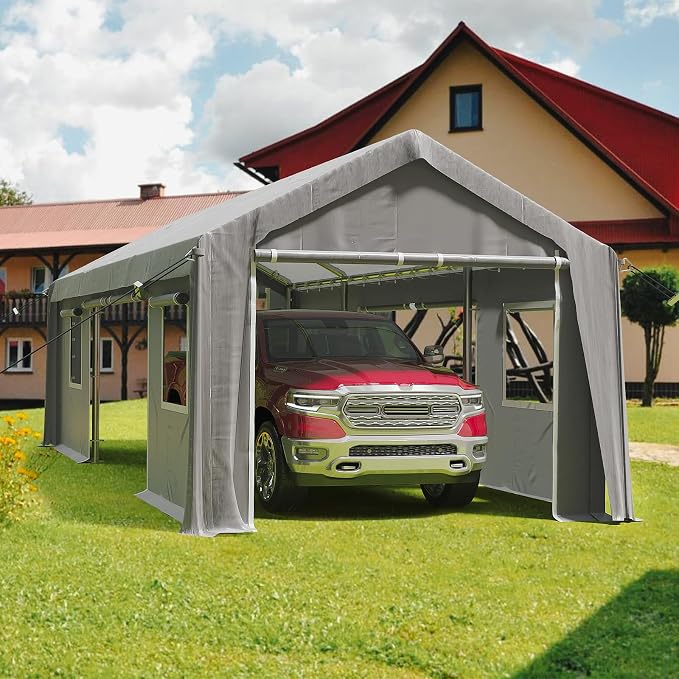 10x20ft Heavy Duty Carport Outdoor Canopy Portable Garage by Wpond