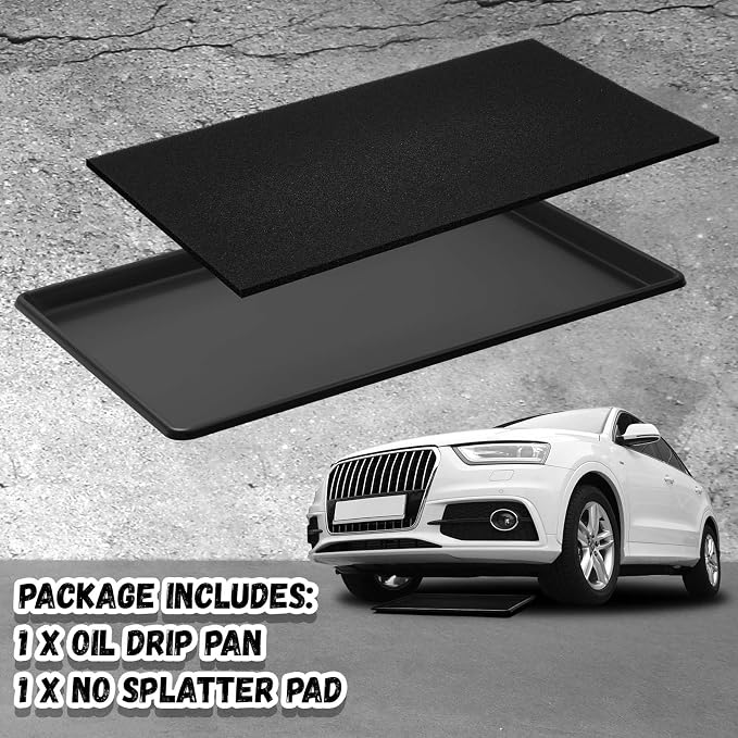 Uiifan 1 Set 35 x 24 x 1.4 Inch Oil Drain Drip Pan - Image 4