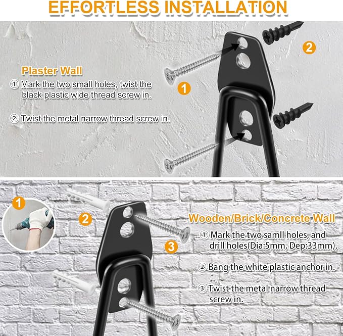 REMIAWY Garage Hooks Heavy Duty, Steel Utility Garage Storage Hook 6 Pack - Image 4