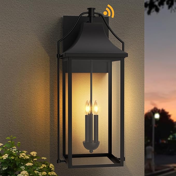 - Dusk to Dawn Outdoor Wall Light, Large Size Waterproof Patio by Lawyettle