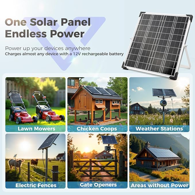 Solar Panel Kit 20W 12V, Solar Battery Trickle Charger Maintainer, Waterproof - Image 7