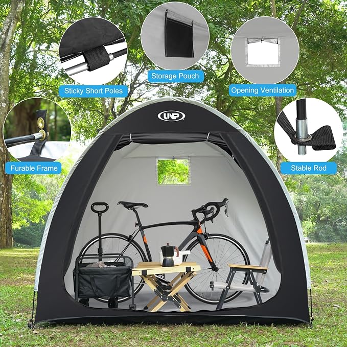 UNP Bike Storage Shed Tent, Portable Outdoor Bike Storage Tent - Image 4