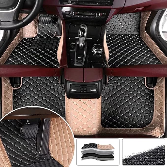 Custom All-Weather Protection Luxury Leather Floor Mats - Image 2