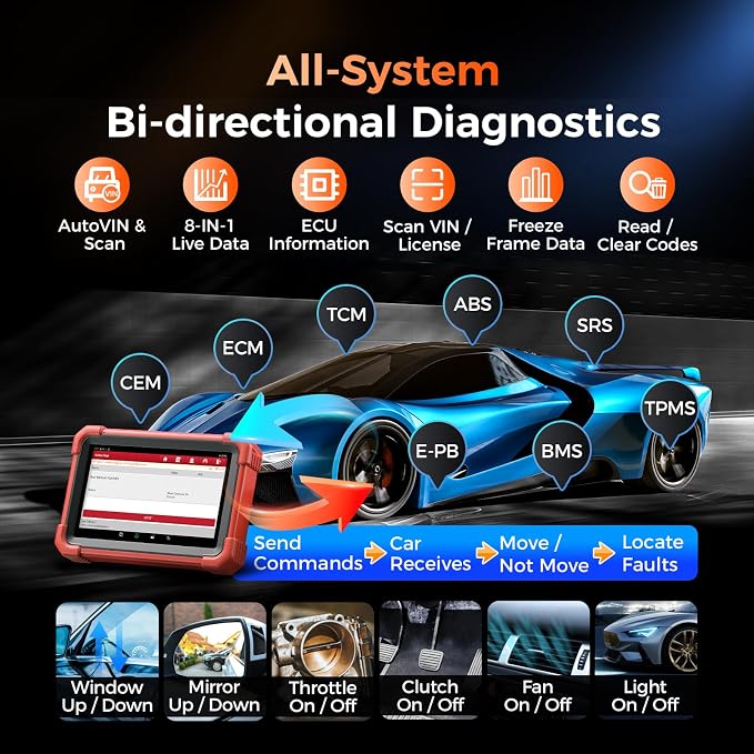 LAUNCH X431 CRP919XBT ECU Coding OBD2 Scanner, All System Bidirectional Scan - Image 6