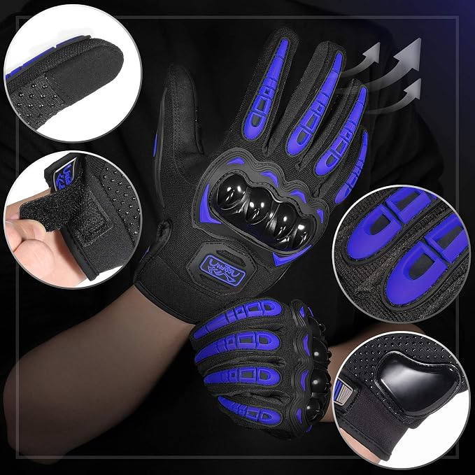 COFIT Motorcycle Gloves Breathable, Touchscreen Motorbike Gloves Anti-Slip - Image 2