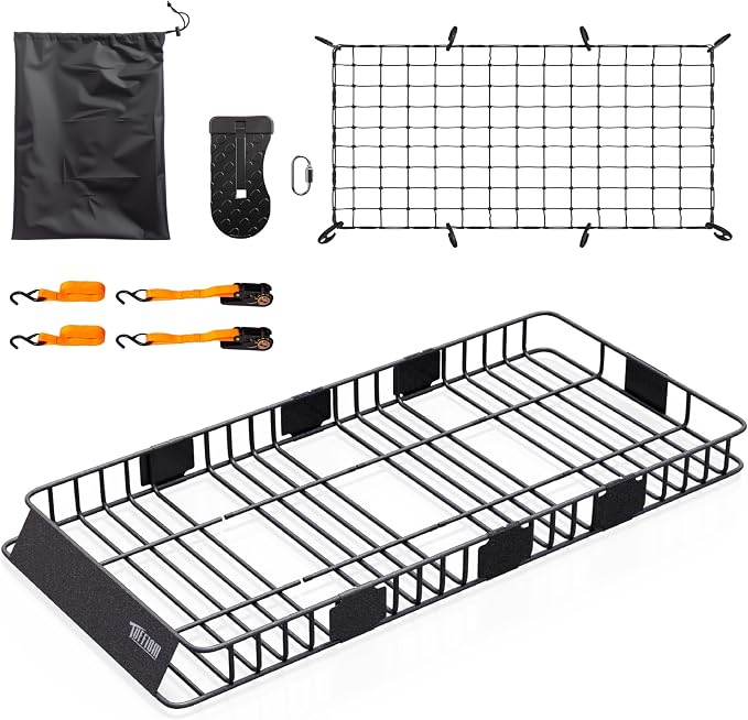 Bonnlo 250lbs Extendable Rooftop Cargo Carrier, 84 * 39 * 5.5inch Universal by Bonnlo