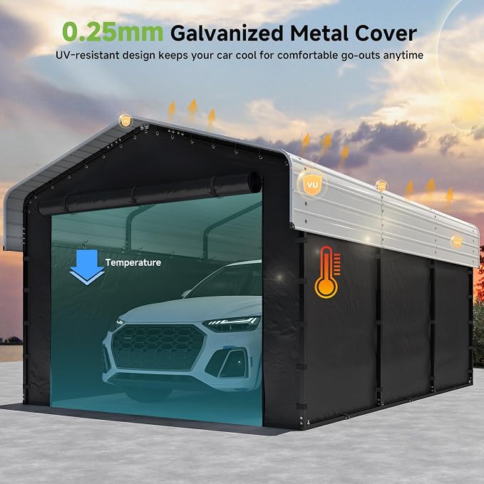 Real Relax 10×15FT Heavy Duty Carport - Image 4