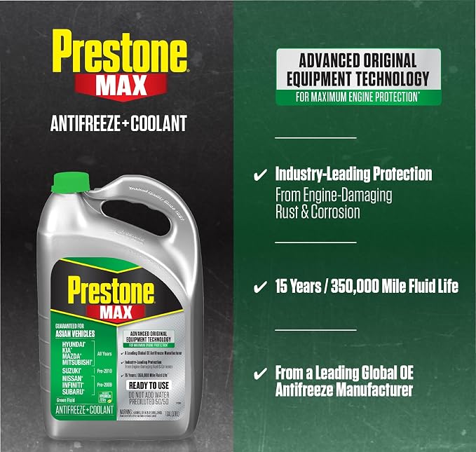 Prestone AF6610 MAX Asian Vehicles Anti-Freeze and Coolant, 1 Gallon - Image 3