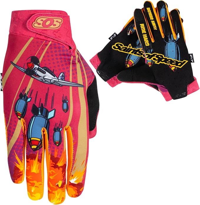 Saints of Speed Dirt Bike Gloves – Motocross, Mountain Bike, Motorcycle by SaintsofSpeed