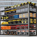 67" W Garage Shelving Heavy Duty, Adjustable 6 Tier Metal Shelves, Commercial by PMKES