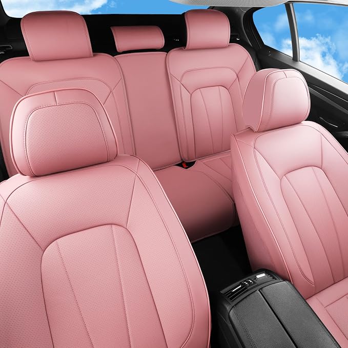 Pink Car Seat Covers, 5 Seats Universal Seat Covers - Image 2