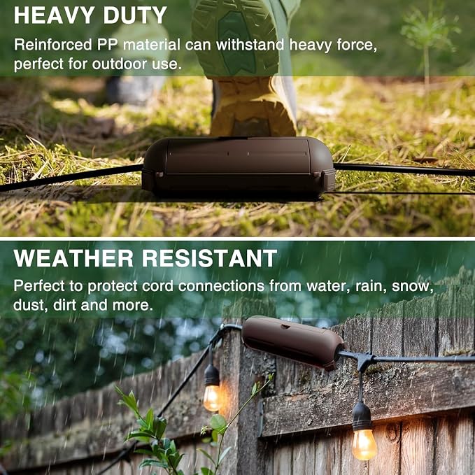 Flemoon Outdoor Extension Cord Waterproof Cover, Weatherproof Electrical - Image 5