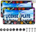 License Plate Frames for Women Multicolor Plate Cover for Car for Men Cat Lover by Unknown