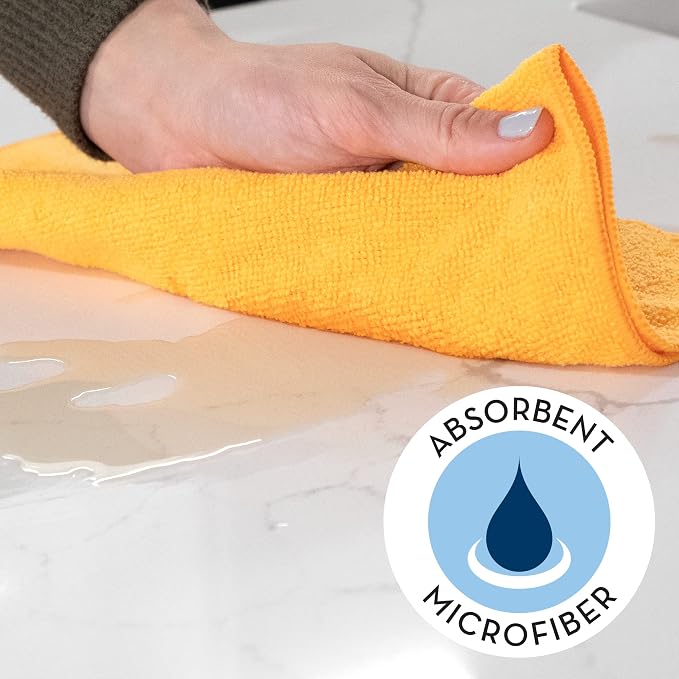 S&T INC. 150 Pack Microfiber Cleaning Cloth, Bulk Towels - Image 2