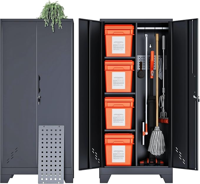 61" H Metal Storage Cabinet, Storage Shed by METALREAD