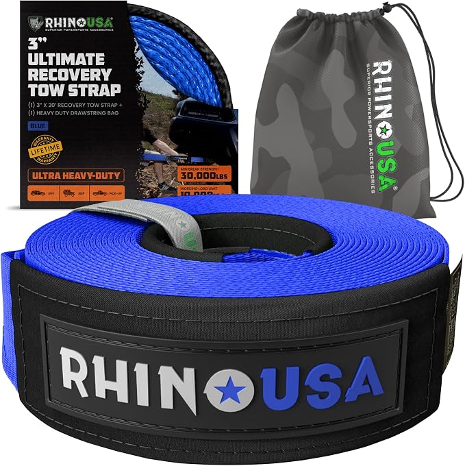 Rhino USA Recovery Tow Strap by RhinoUSAInc