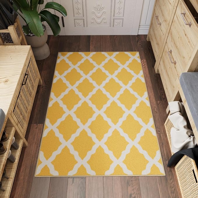 Ottomanson 3'3" x 5' Rugs for Living Room Trellis Area Rug for Bedroom by Ottomanson