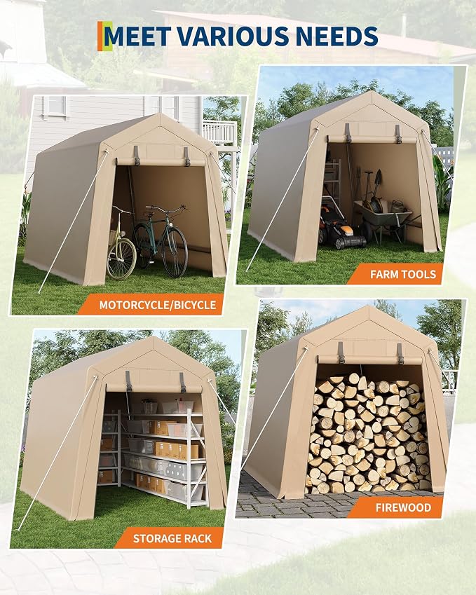 6x8 Ft Carport Heavy Duty Tent - Image 5