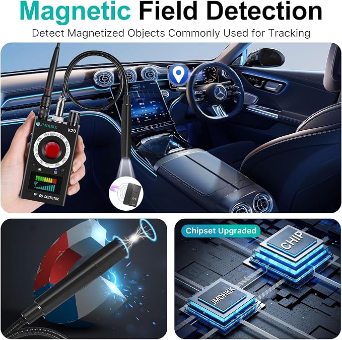 JMDHKK Hidden Camera Detector, Bug Detector & GPS Tracker Detector – RF - Image 3