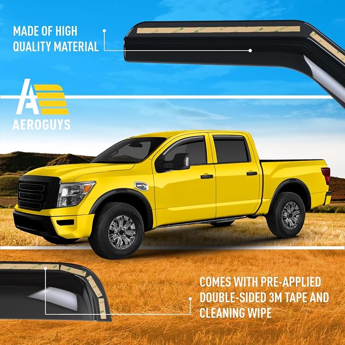 Extra Durable Window Deflectors in-Channel Window Visors Rain Guards Fit - Image 6