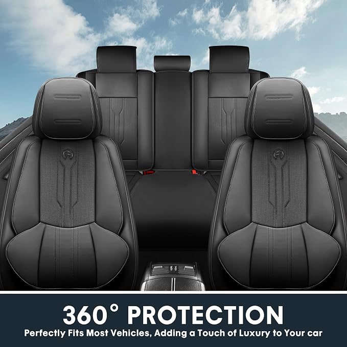AOOG Car Seat Covers Full Set, Leather Seat Covers - Image 5