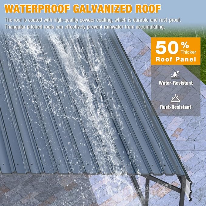 EBE 20'x30' Metal Carport, Heavy Duty Carports Canopy - Image 5