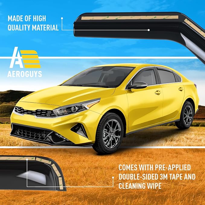 Extra Durable Window Deflectors in-Channel Window Visors Rain Guards Fit - Image 6