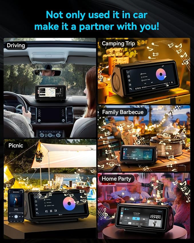Portable Apple Carplay Screen for Car, Touch Screen - Image 7