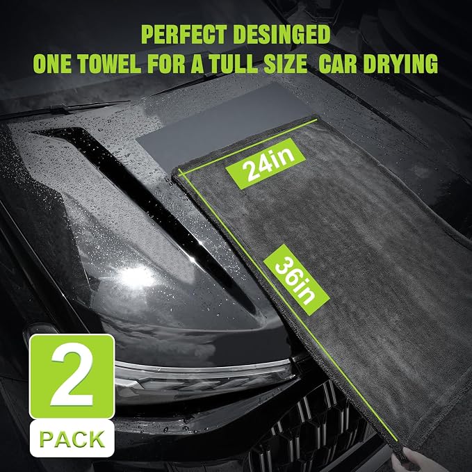 2 Pack Car Drying Towel, Microfiber Towels - Image 3