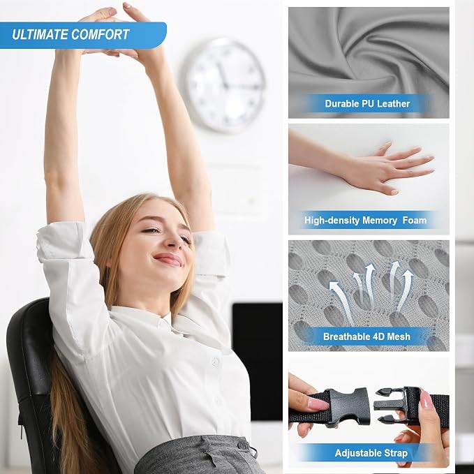 Memory Foam Lumbar Support Cushion Relieves Lower Back Pain - Image 5